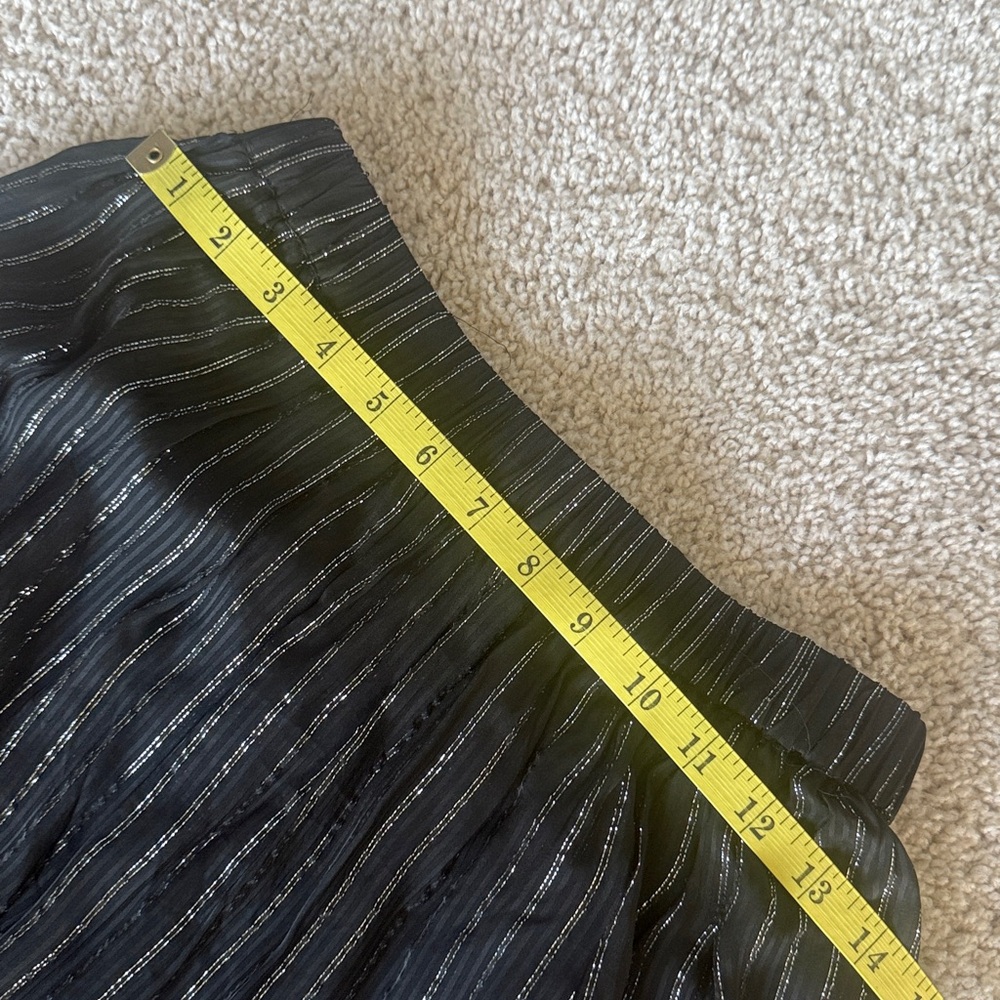 NWT NSR 2 Piece Black Maxi Dress with Silver Pin Stripes -Small - Picture 10 of 15